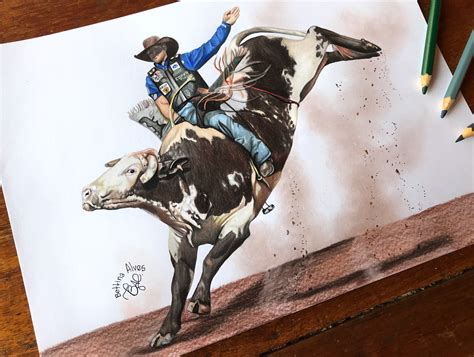 Desenho Rodeio Em Touro Eduardo Aparecido Bettina Alves Bull Rider