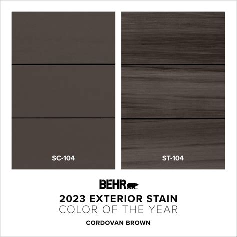 Cordovan Brown Exterior Stain Color Of The Year Colorfully Behr