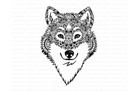 Wolf SVG, Wolf Head SVG, Wolf Mandala SVG files By Doodle Cloud Studio | TheHungryJPEG