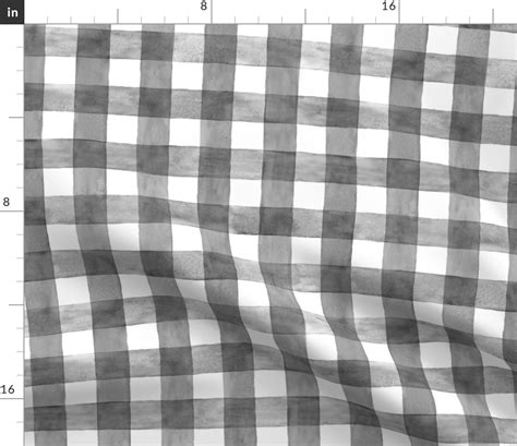 Soft Black And White Gingham Buffalo Fabric Spoonflower