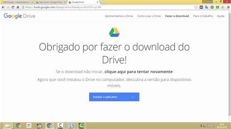 Instalando O Google Drive Em Seu Computador Youtube