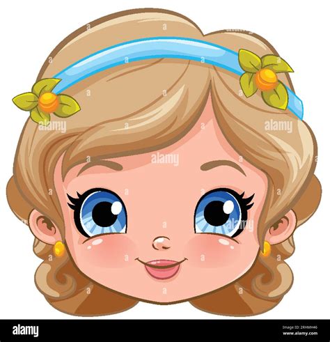 Beautiful Woman Face Cartoon Illustration Stock Vector Image And Art Alamy