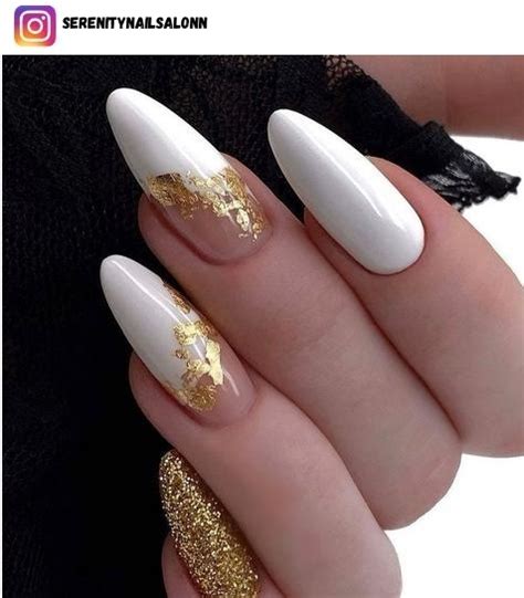 52 White Almond Nail Designs To Try Nerd About Town