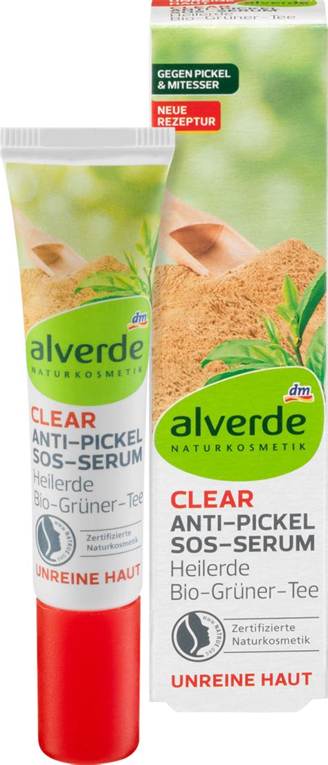 Alverde NATURKOSMETIK Serum Clear Anti Pickel SOS Heilerde 15 Ml