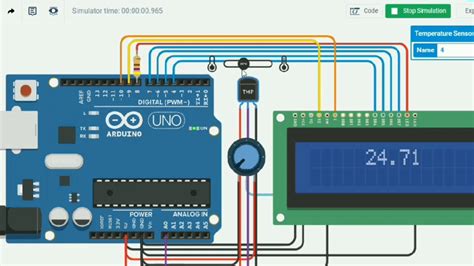 Temperature Sensor Display In Tinkercad YouTube