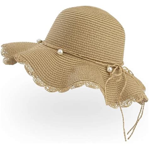 Kaki Chapeau De Paille Femme Casquette Soleil Pliable Protection Uv D