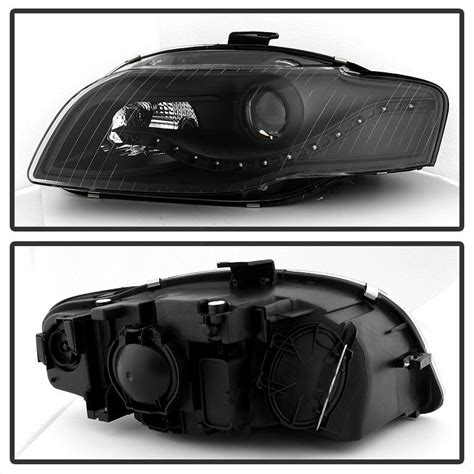 Blk Audi A S B R Style Led Drl Halogen Type Projector