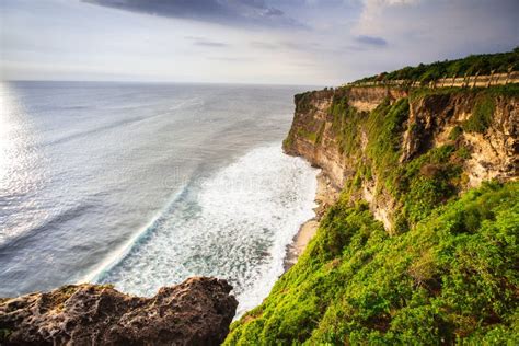 View Of A Cliff At Uluwatu Temple Bali Indonesia Stock Image Image