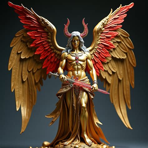 Lucifer Terrível Archangel Sculpture Stable Diffusion Online
