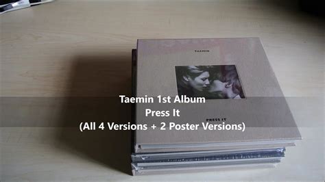 ALL 4 VERSIONS TAEMIN 1ST ALBUM PRESS IT UNBOXING YouTube