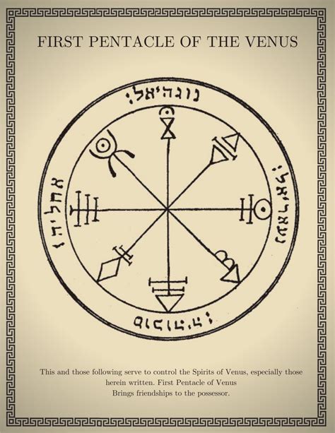 VENUS PENTACLES Of SOLOMON 5 Plus Mistical Solomon And Pentacle Caled