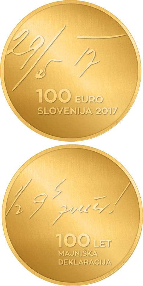 100 euro coin - 100th anniversary of the May Declaration | Slovenia 2017