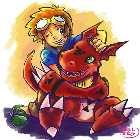 Takato and Guilmon(painterly) by GaFreitasArt on DeviantArt