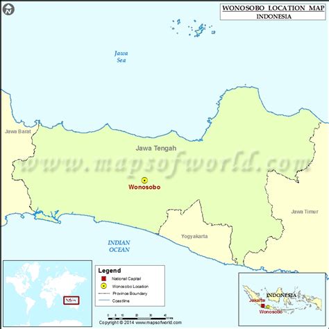 Where is Wonosobo | Location of Wonosobo in Indonesia Map