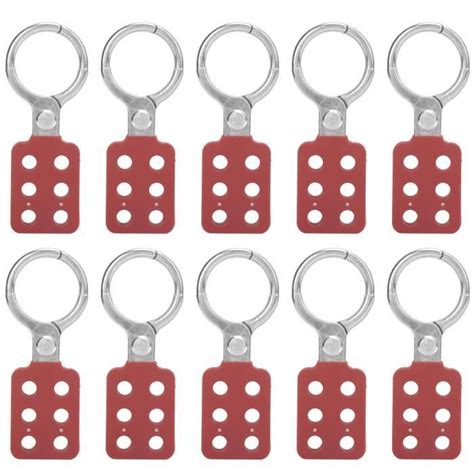 EBTOOLS Cadenas de sécurité 10 pcs Lockout Hasp 38mm 1 5in 6 Trous