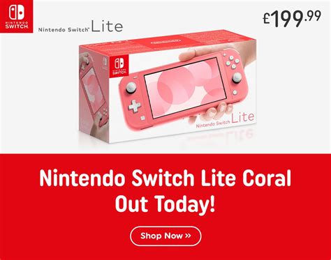 Get The New Nintendo Switch Lite Coral Now Smyths Toys Superstores