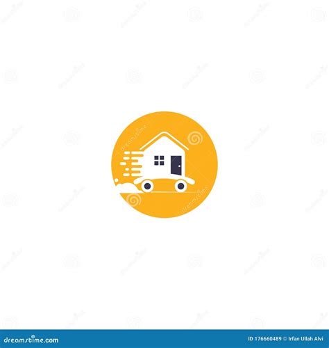 House Moving Company Logo Design Stock Illustration Illustration Of