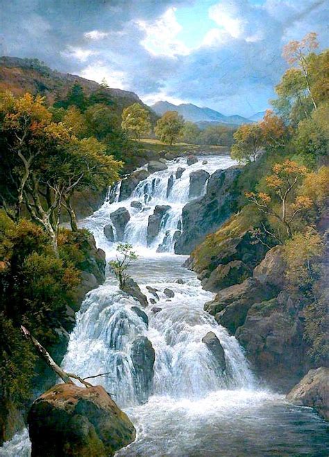 Waterfalls Painting Pics Best Waterfall