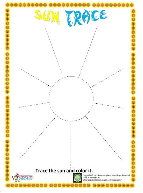 Free Sun Worksheets For Kids