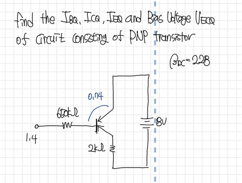 Solved Find The Ibq Icq Ieq And Bias Voltage Vecq Of Chegg