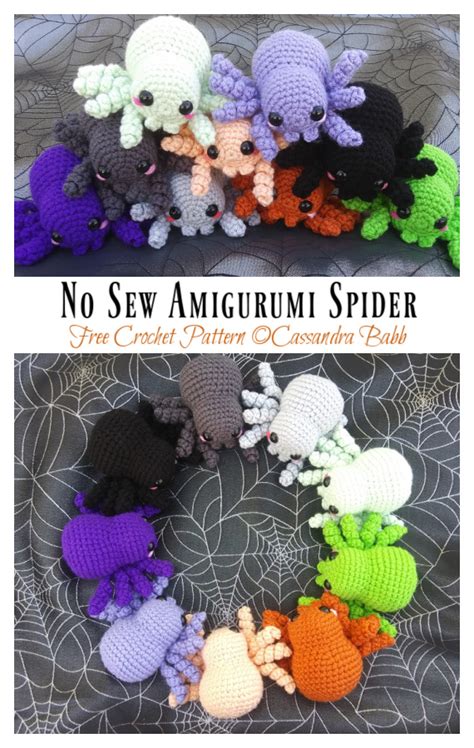 No Sew Amigurumi Spider Crochet Free Pattern Crochet Knitting