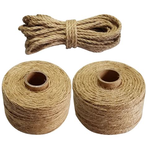 100 Natural Jute Thread Rope 150m Roll 1mm 60m Roll 2mm 10m Roll 4mm