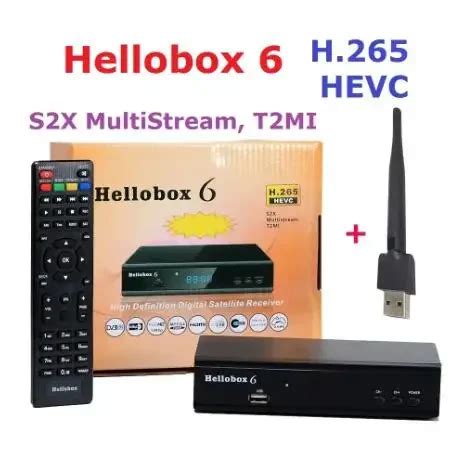 Hellobox 6 Satellite TV Receiver Wifi H 265 HEVC DVB S2 S2X 1080P