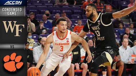 Wake Forest Vs Clemson Condensed Game 2021 22 ACC Mens Basketball