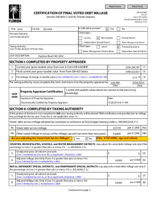 Fillable Online Dr Preliminary Certification Of Taxable Values