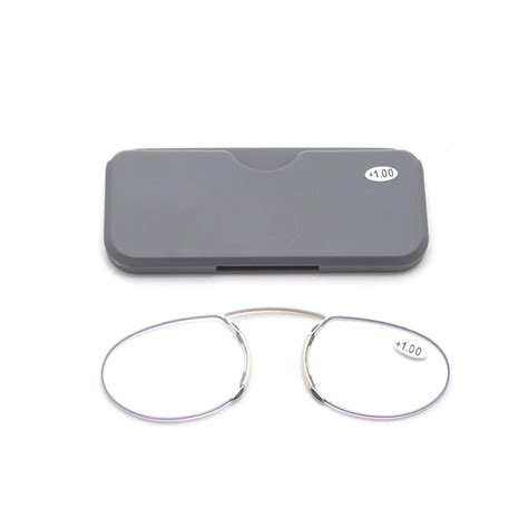 Pince Nez Reading Glasses Frameless Magnifying Glasses Degree 100grey