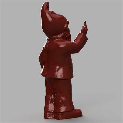 Stl File Garden Gnome With Middle Finger Rude Gnome 🖕 ・3d Printable Model To Download・cults