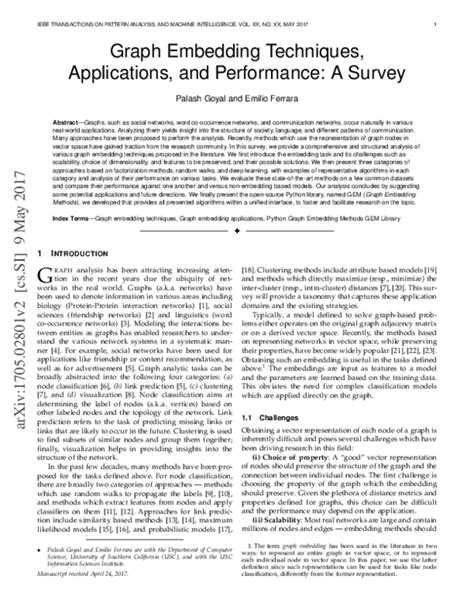 (PDF) Graph Embedding Techniques, Applications, and Performance: A Survey