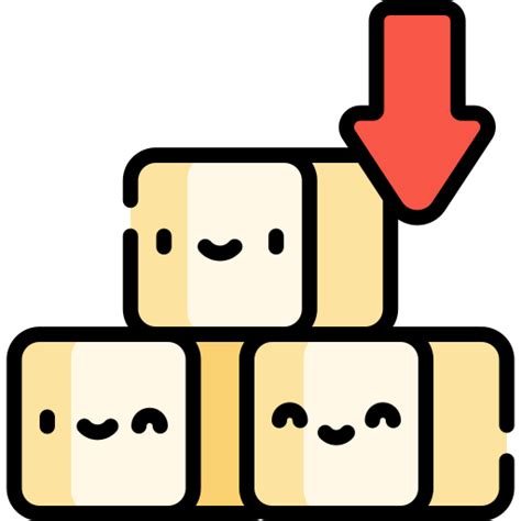 Sugar Cube Kawaii Lineal Color Icon