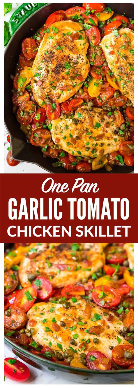 Skillet Tomato Chicken {One Pan Recipe!} - WellPlated.com