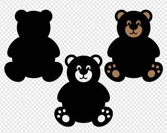 Teddy Bear Silhouette Vector at Vectorified.com | Collection of Teddy ...