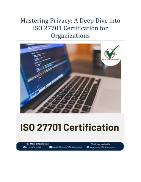 Ppt Mastering Privacy A Deep Dive Into Iso 27701 Certification For