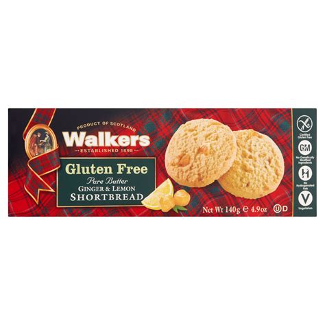 Walkers Gluten Free Pure Butter Ginger Lemon Shortbread Oz