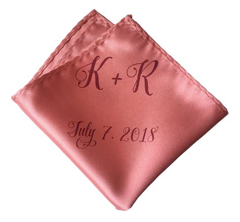 Initials Pocket Square Personalized Custom Monogram