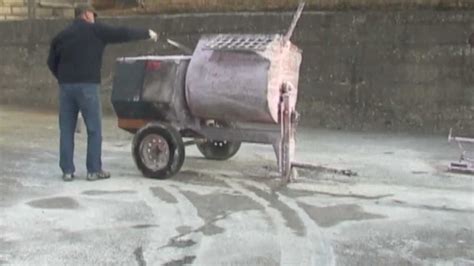 Blast Off Concrete Remover On Mortar Mixer Youtube