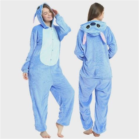 Pijama Kigurumi Lilo Stitch Adulto Importado Macac O Unissex Capuz