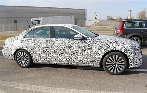 2017 Mercedes Benz E Class Drops Heavy Camouflage Reveals Silhouette In Latest Spyshots