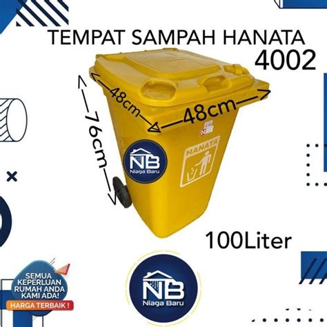 Jual Tempat Sampah Liter Roda Hanata Tong Sampah Roda Barang