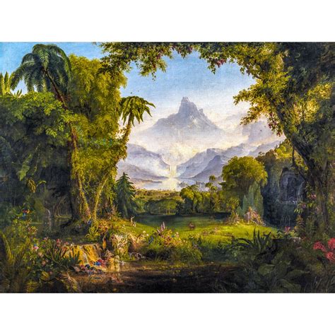 Thomas Cole, the Garden of Eden, 1828 Art Print Canvas Print Fine Art ...