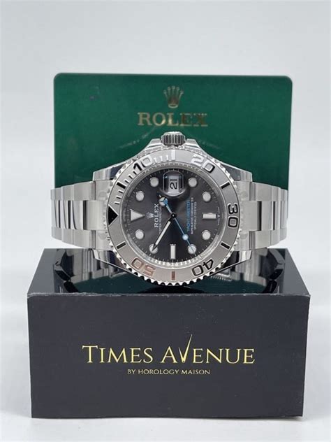 Preowned Jan Rolex Yachtmaster Stainless Steel Slate