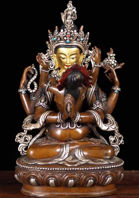 A Stunning Masterpiece Of Lokeshwor Avalokiteshvara Is Seated With A