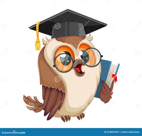 Owl In Graduation Cap Back To School Stock Vector Illustration Of