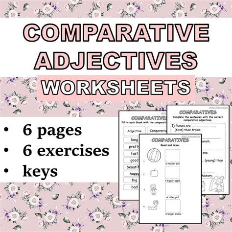 COMPARATIVE ADJECTIVES English ESL EFL Printable Grammar Worksheet