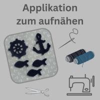 Anker Häkelapplikation 6 cm gehäkelte Anker Applikation für eine