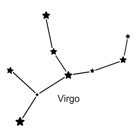 Constelaci N Del Signo Zodiacal Virgo Sobre Fondo Blanco Ilustraci N