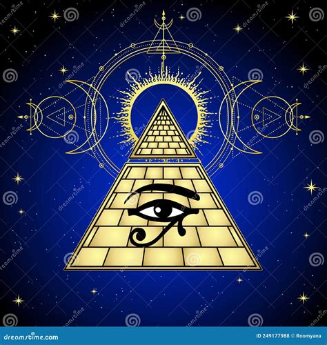 Eye Of Horus Pyramid Drawing